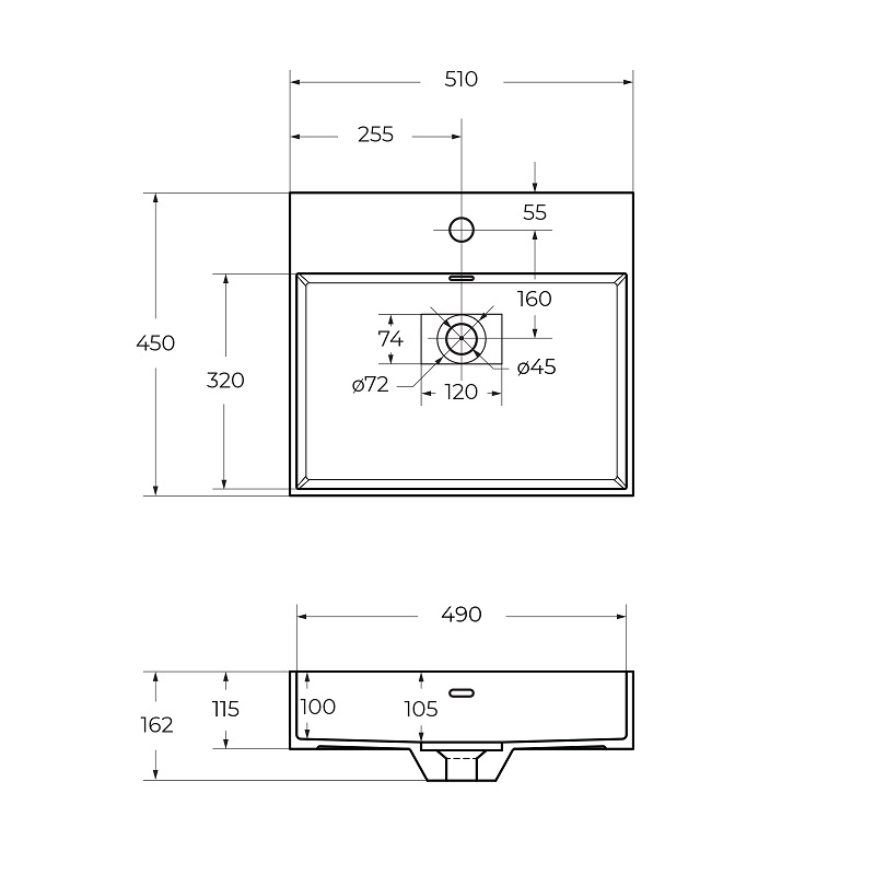 Приобрести cezares тумба подвесная с раковиной premium 50 см plisse bianco opaco, белая 55431