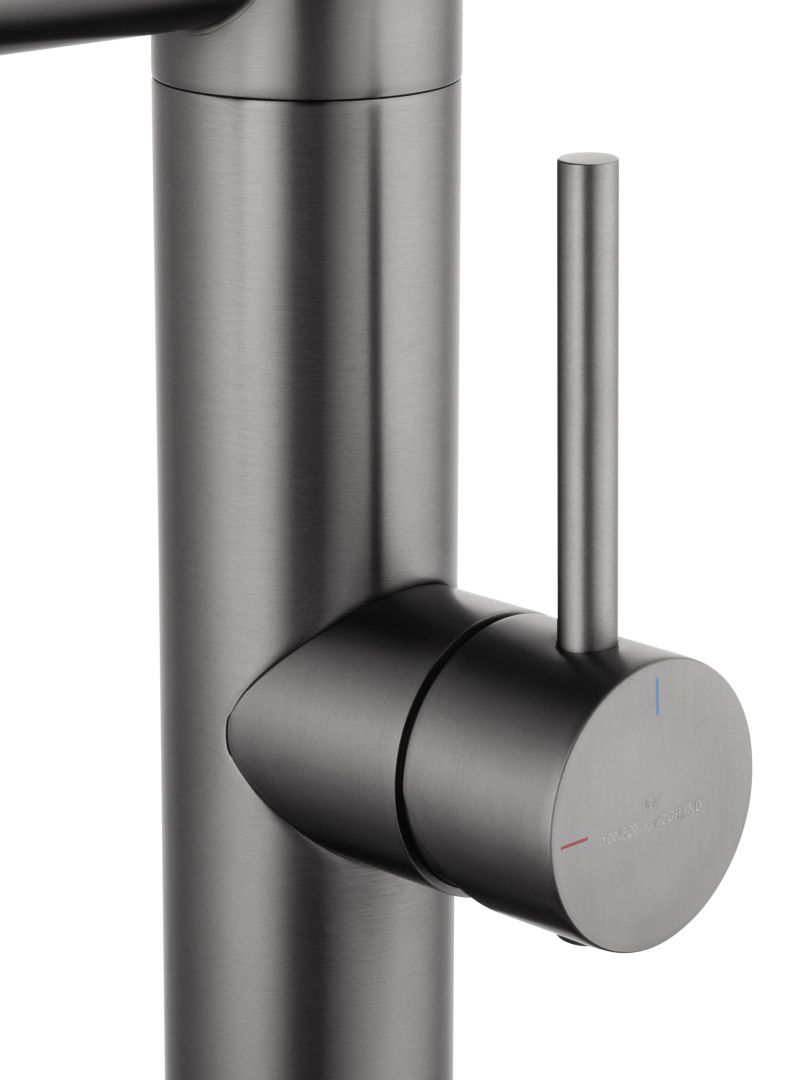 Приобрести смеситель для кухни с гибким изливом и подключением фильтра wonzon & woghand, темный графит (ww-88458007-bgm)