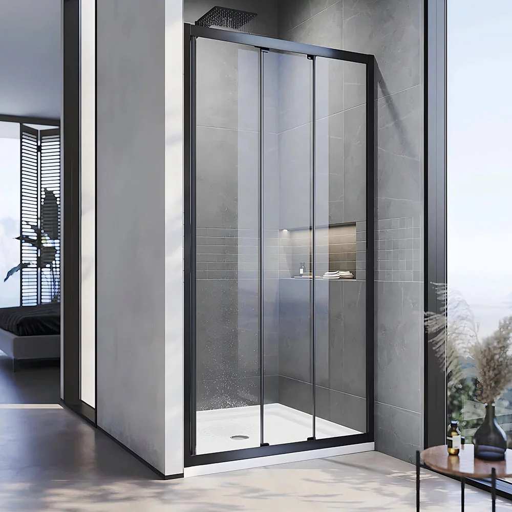 Приобрести veconi душевая дверь vianno 1110x1950, черная матовая, прозрачное vn28b-110-01-c8