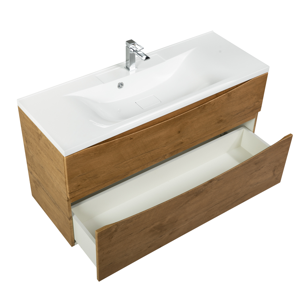 Приобрести belbagno тумба с раковиной marino-h60 110 см, подвесная rovere nature, белая раковина