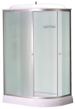 Loranto Душевая кабина SUNWAY 120х80х215 с низким поддон 13 см, белое закаленное стекло 4 мм профиль хром (CS-66121L F 120)