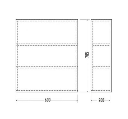 Приобрести mirsant зеркало шкаф фарида 18\2 60 см, белое, ут000094822