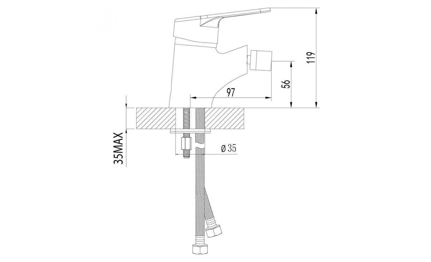 Приобрести lemark смеситель для биде luna, хром lm4108c