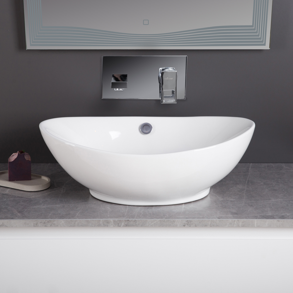 Приобрести belbagno накладная раковина 59х39 см, белая bb1087