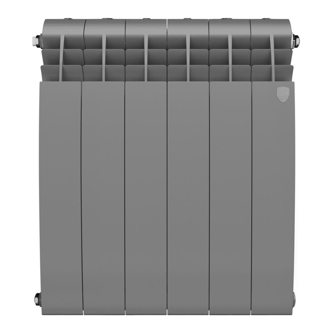 Приобрести royal thermo радиатор биметаллический biliner 500 /silver satin ( серебристый ) - 6 секц.