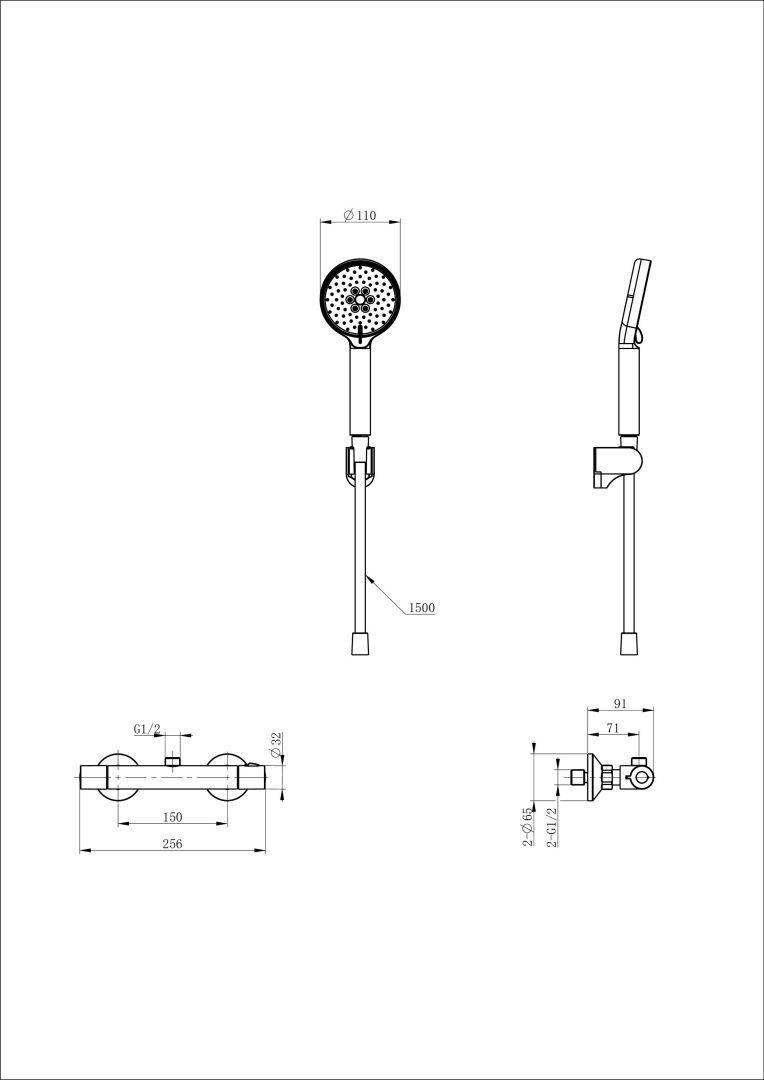 Приобрести смеситель для душа с термостатом wonzon & woghand inn 5, брашированное золото (ww-b1005-a-bg)