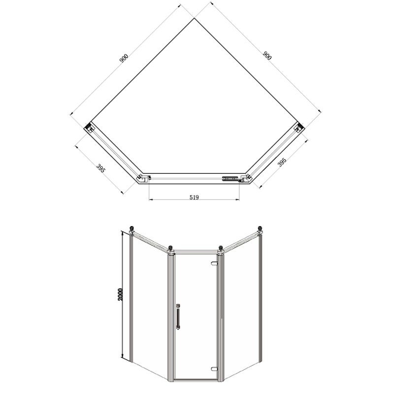 Приобрести душевое ограждение azario ontario az-nbb3231 90х90 см, золото\прозрачное