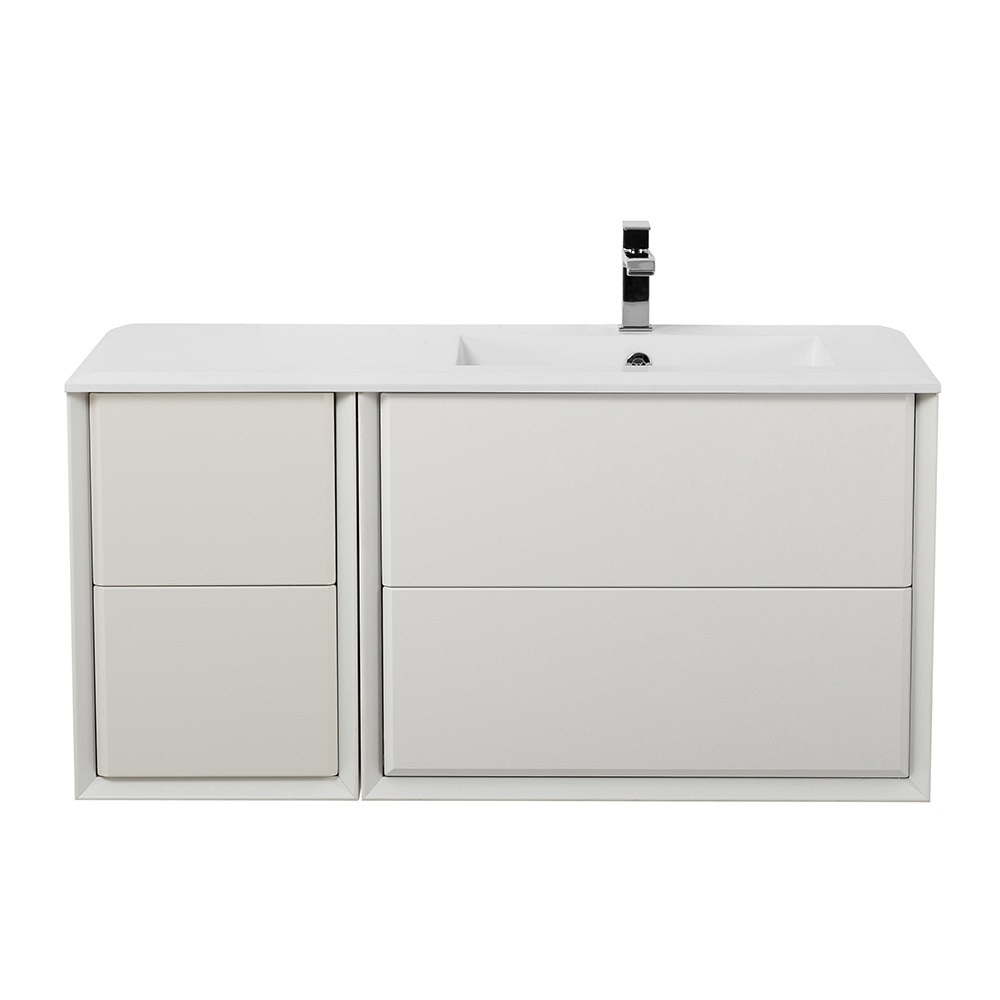 Приобрести cezares тумба подвесная с раковиной bellagio 106 см bianco opaco, правосторонняя, белая матовая 54714