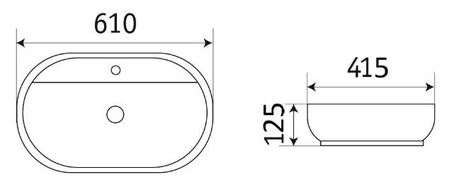 Приобрести раковина-чаша ceramalux 60 см d1346
