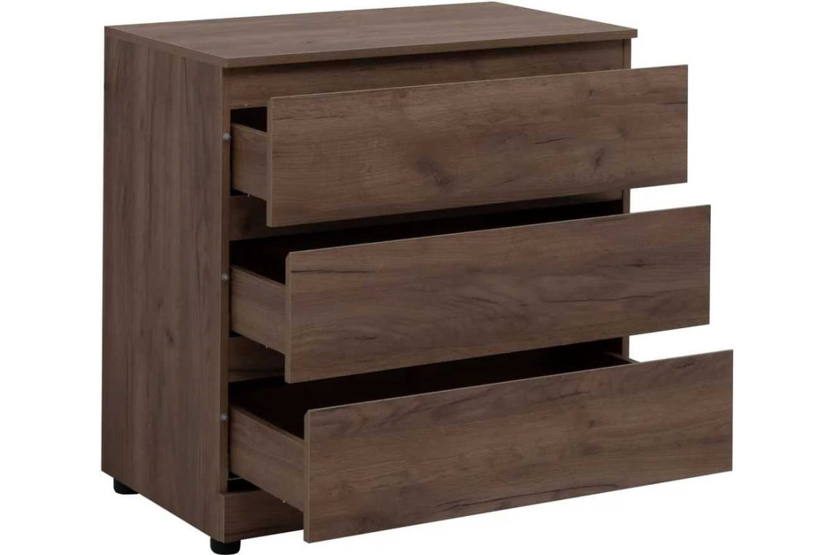 Приобрести aquanet комод сканди 80x48 см, дуб крафт (3 ящика)