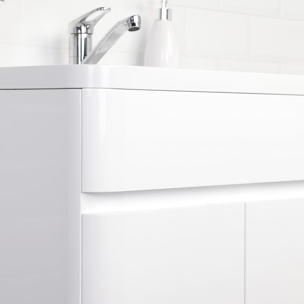 Приобрести тумба напольная итана roberto 60 с раковиной adel 60, белый глянец