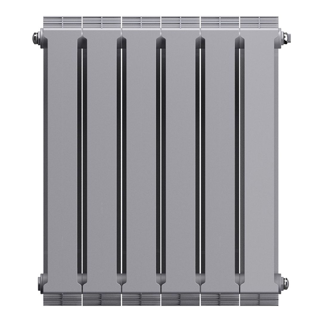 Приобрести royal thermo радиатор биметаллический pianoforte 500 /silver satin ( серебристый ) - 6 секц.