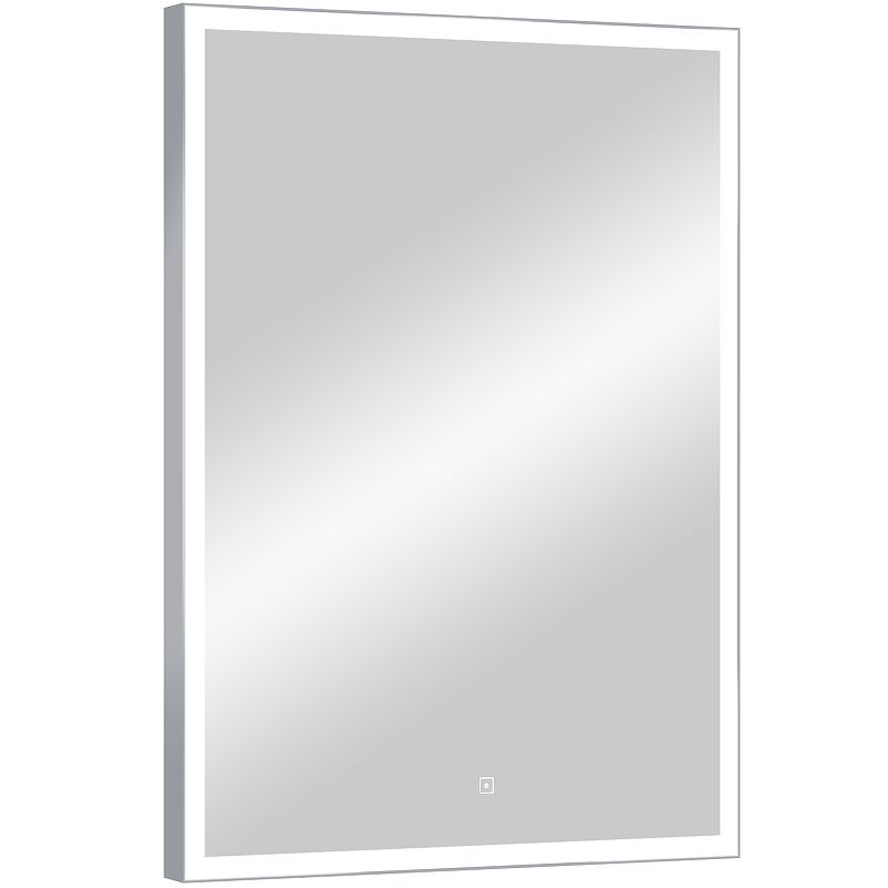 Приобрести continent зеркало с подсветкой frame 50х70 см, сенсорный включатель, серое