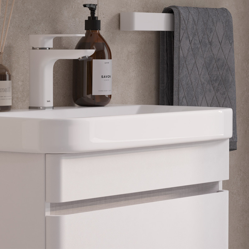 Приобрести equil тумба подвесная с раковиной soldi 70 см, белая tpsoldi70.2y-04