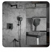 Душевая система скрытого монтажа G7117-6 Gappo (черная)