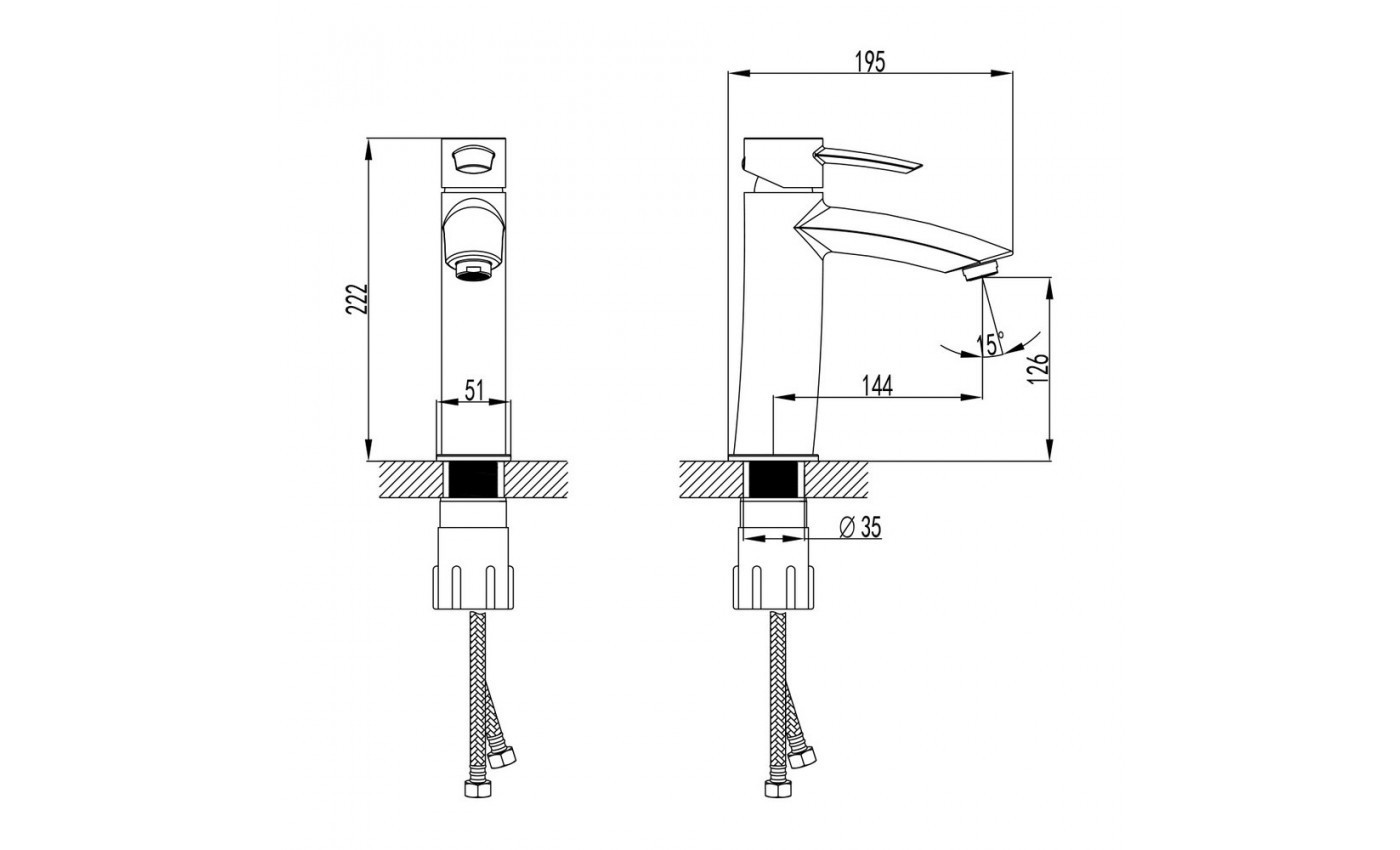 Приобрести lemark смеситель для раковины atlantiss, хром lm3237c