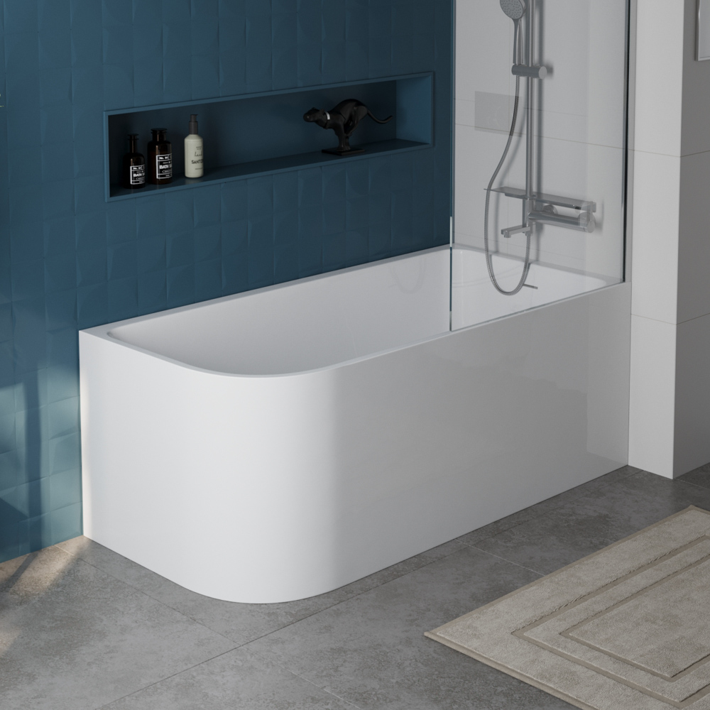 Приобрести belbagno акриловая ванна 170х73 см, угловая, белая bb712-1700-730-r