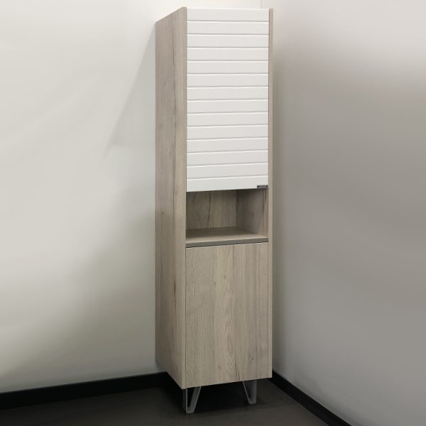 Приобрести сomforty пенал "клеон-40", белый/дуб дымчатый