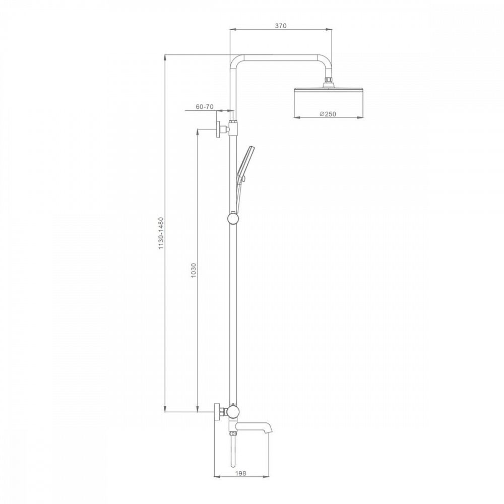 Приобрести raglo душевая система, медь r20.24.33