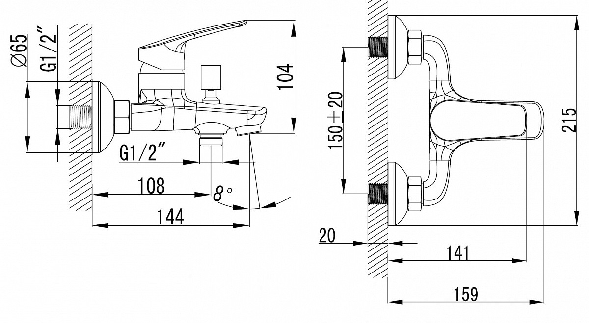 Приобрести azario смеситель для ванны evora, с ручным душем, хром az-wke238043c