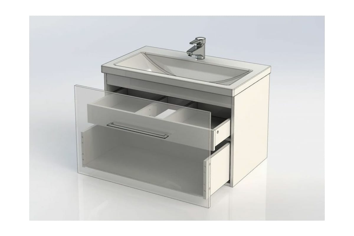 Приобрести aquanet тумба с раковиной порто 80 см, белая