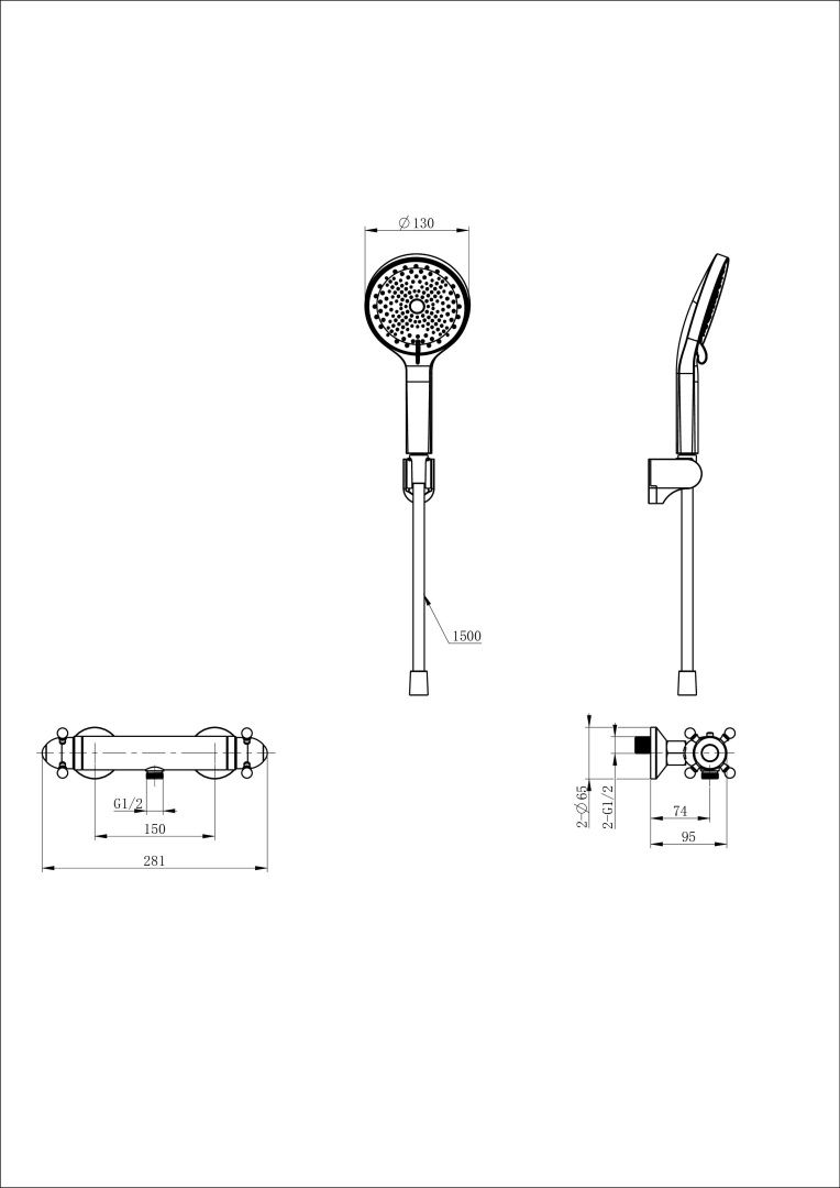 Приобрести смеситель для душа с термостатом wonzon & woghand strato, белый матовый (ww-b2048-a-mw)