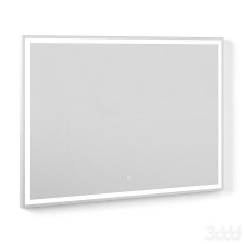 Briz Зеркало RICCI 100х80 см, с подсветкой,подогревом, сенсорное включение , белое ПДЗ 44-100