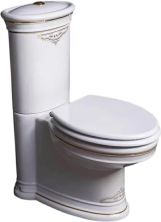 Boheme Напольный унитаз Puro, белый\золото 959-G