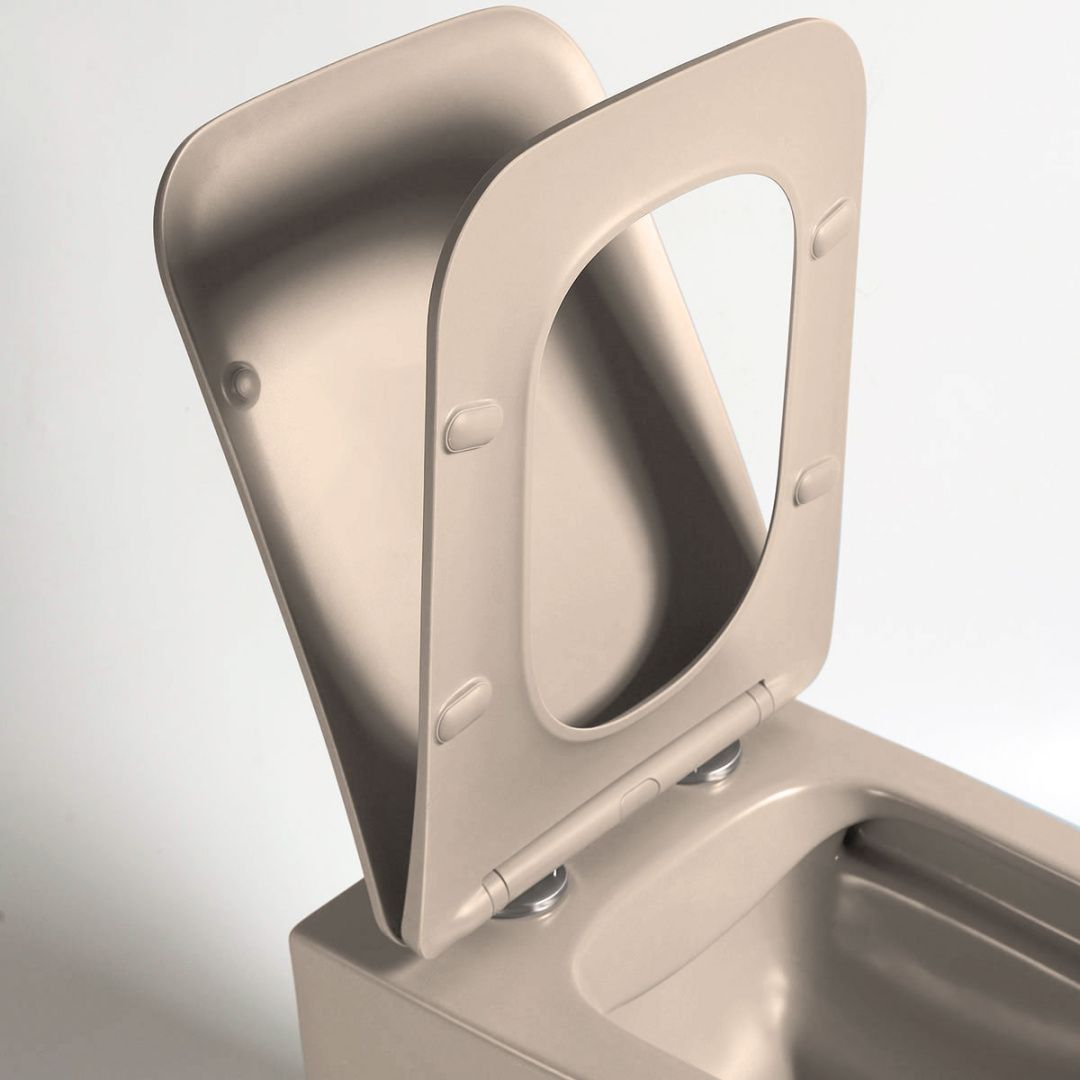 Приобрести vincea унитаз подвесной piatti q-line, ультратонкое сиденье, микролифт, капучино матовый vt1-12mc