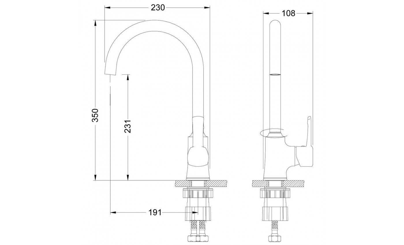 Приобрести lemark смеситель для кухни evitta с поворотным изливом, хром lm0505c
