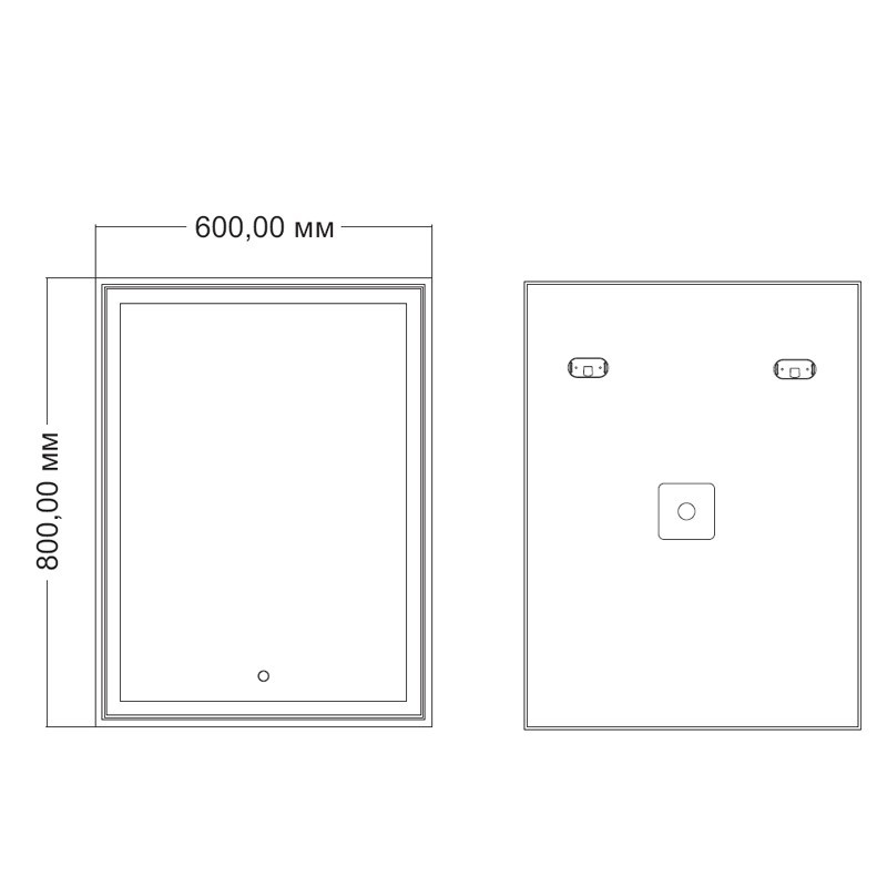 Приобрести azario зеркало melis 600*800, белый, влагостойкое с сенсорным выключателем, cs00066634