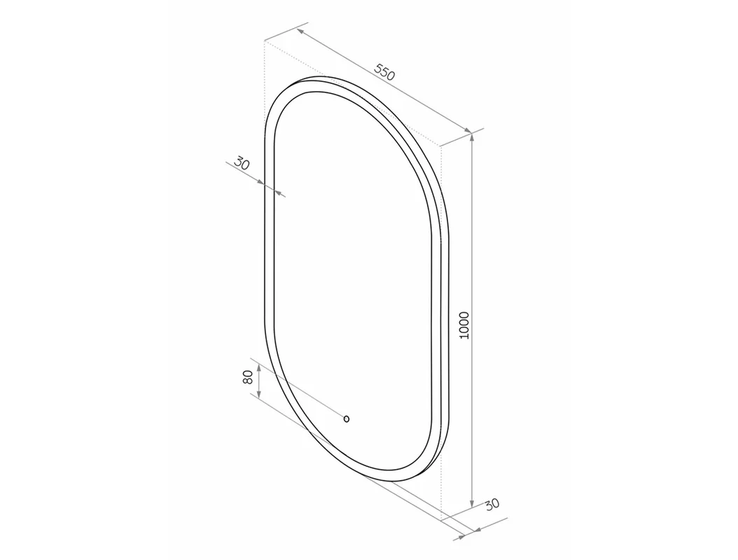 Приобрести continent зеркало с подсветкой delight 55х100 см, белое