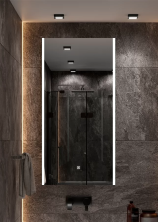 Continent Зеркало с подсветкой Modern 50х100 см, белое