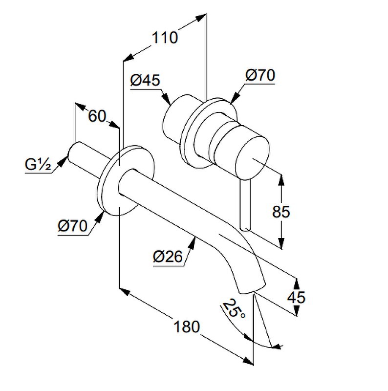 Приобрести kludi bozz настенный смеситель для умывальника, черный матовый, арт. 382443976