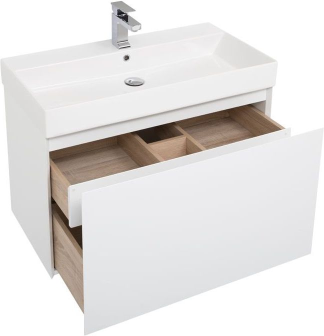 Приобрести aquanet тумба с раковиной йорк 85 см, белая 00212593