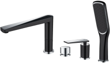 Boheme Смеситель для ванны Venturo, врезной, черный\хром 370-B