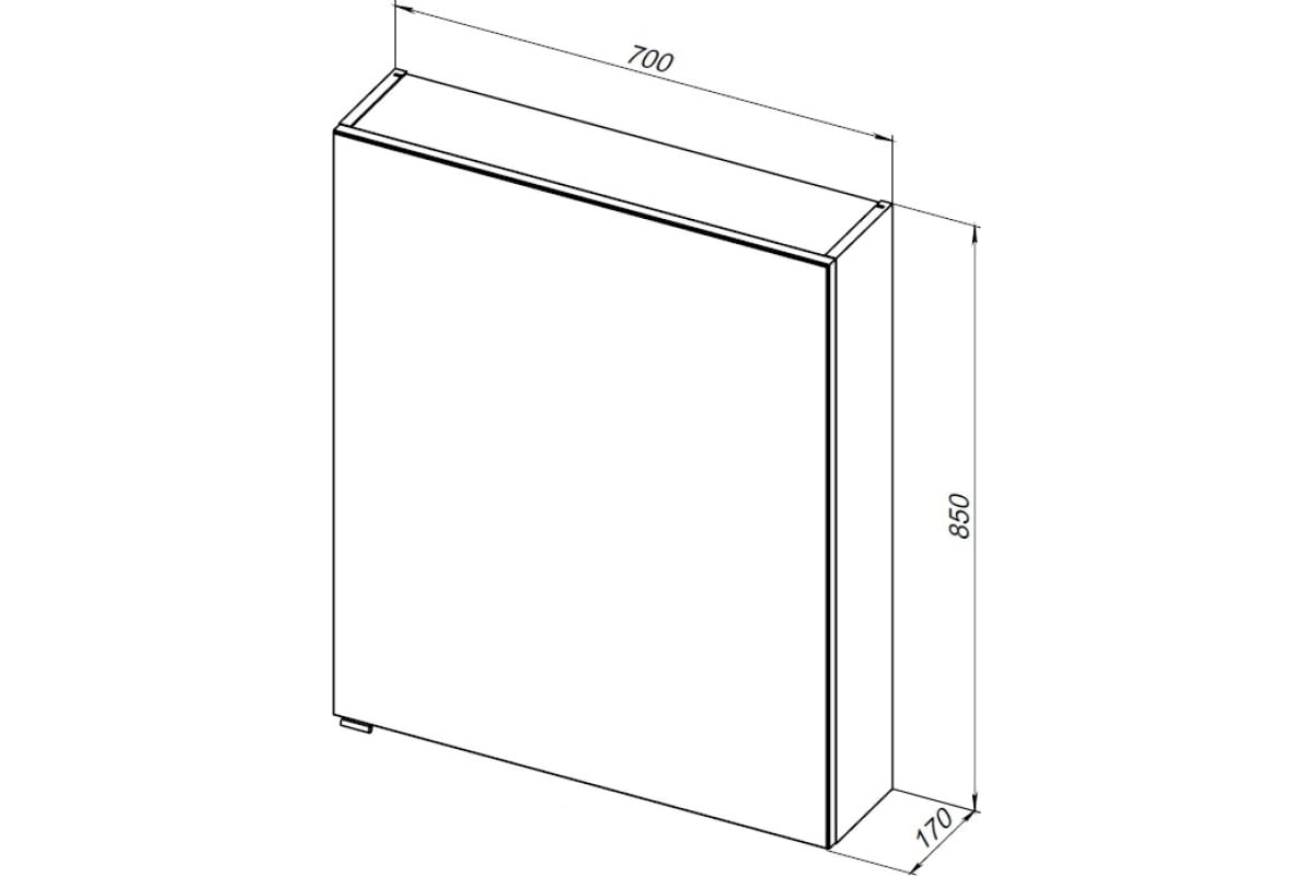 Приобрести aquanet зеркальный шкаф алвита new 70 см, белое матовое