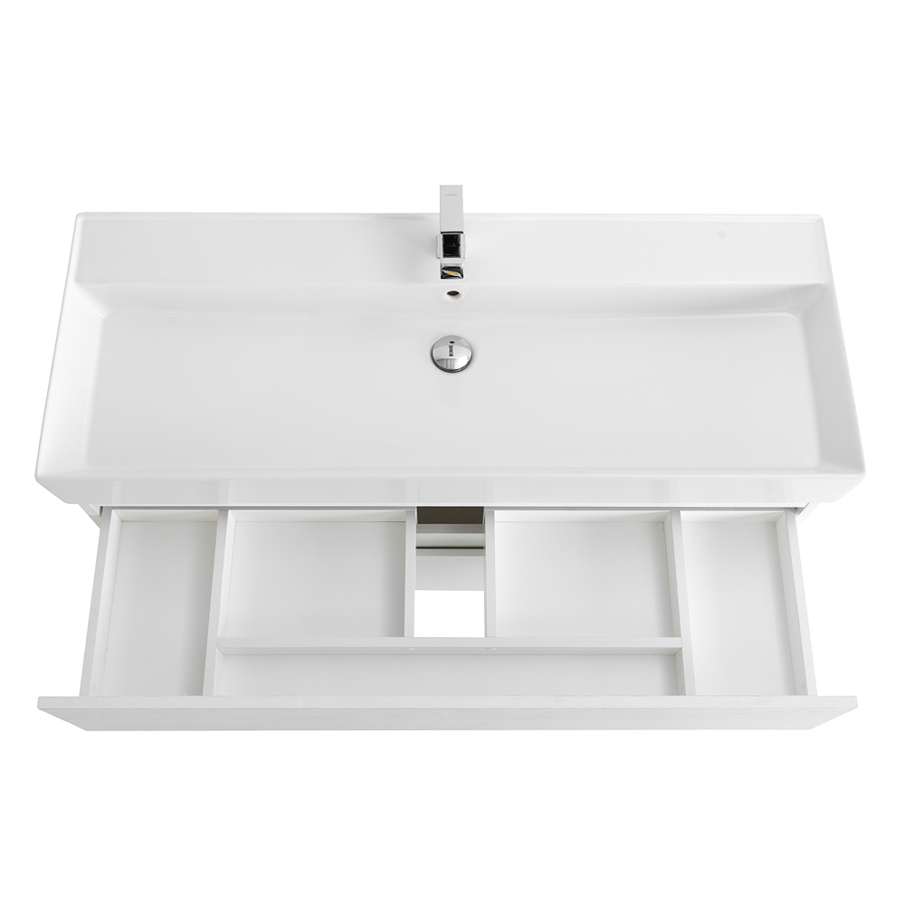 Приобрести cezares тумба подвесная с раковиной molveno 46 120 см bianco ghiaccio, белая molveno 46-120-2c-so-bg