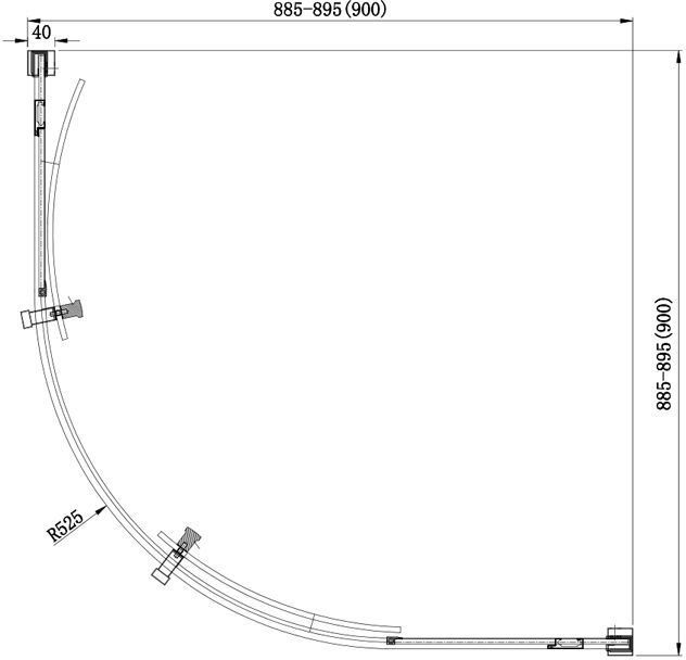 Приобрести aquanet душевое ограждение delta npe2142 90x90, r550, прозрачное стекло