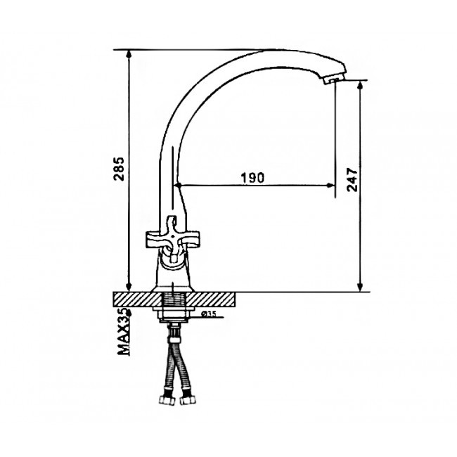 Приобрести gappo смеситель для кухни g4143 с высоким изливом, хром 88957