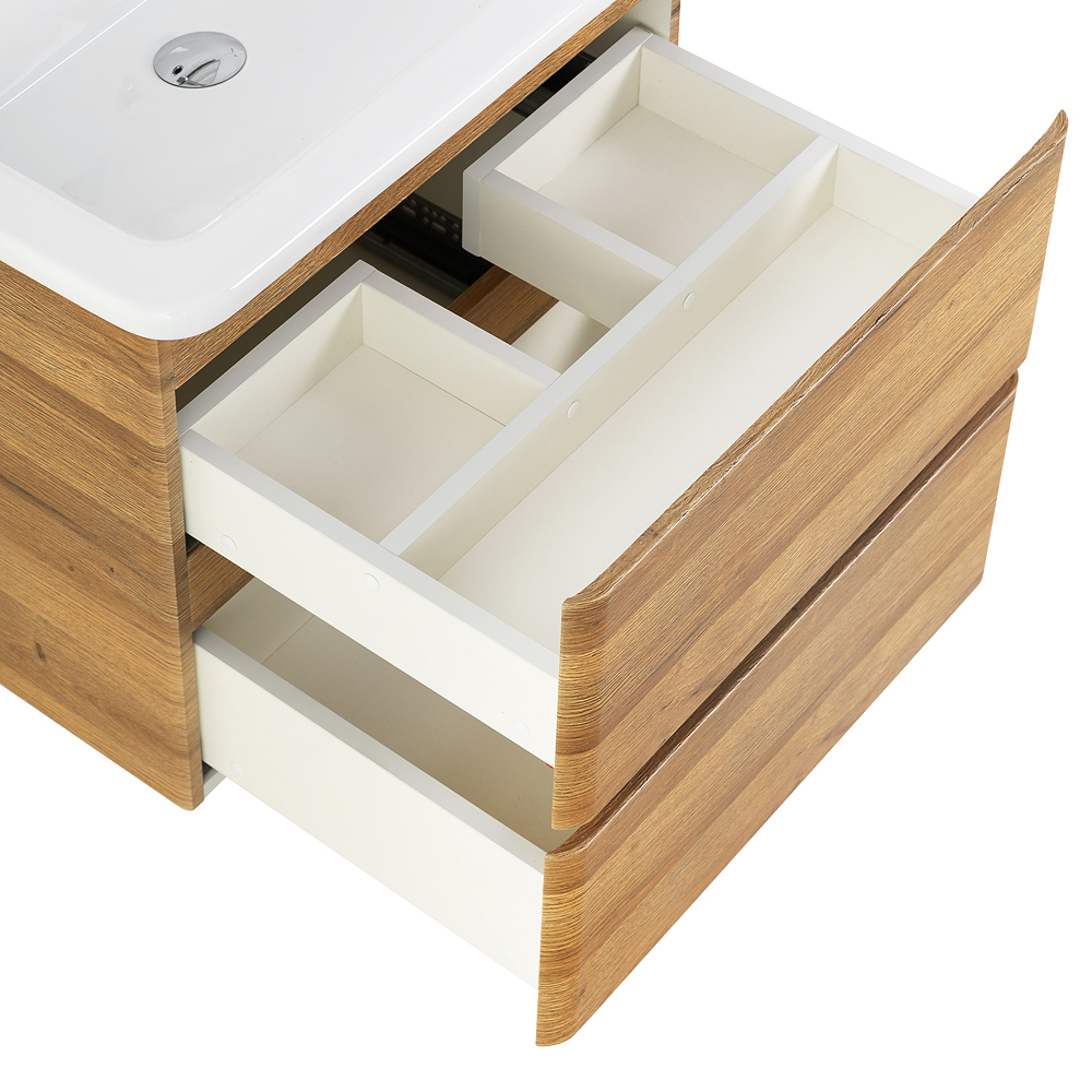 Приобрести belbagno тумба с раковиной albano-cer 50 см, подвесная rovere rustico, белая раковина