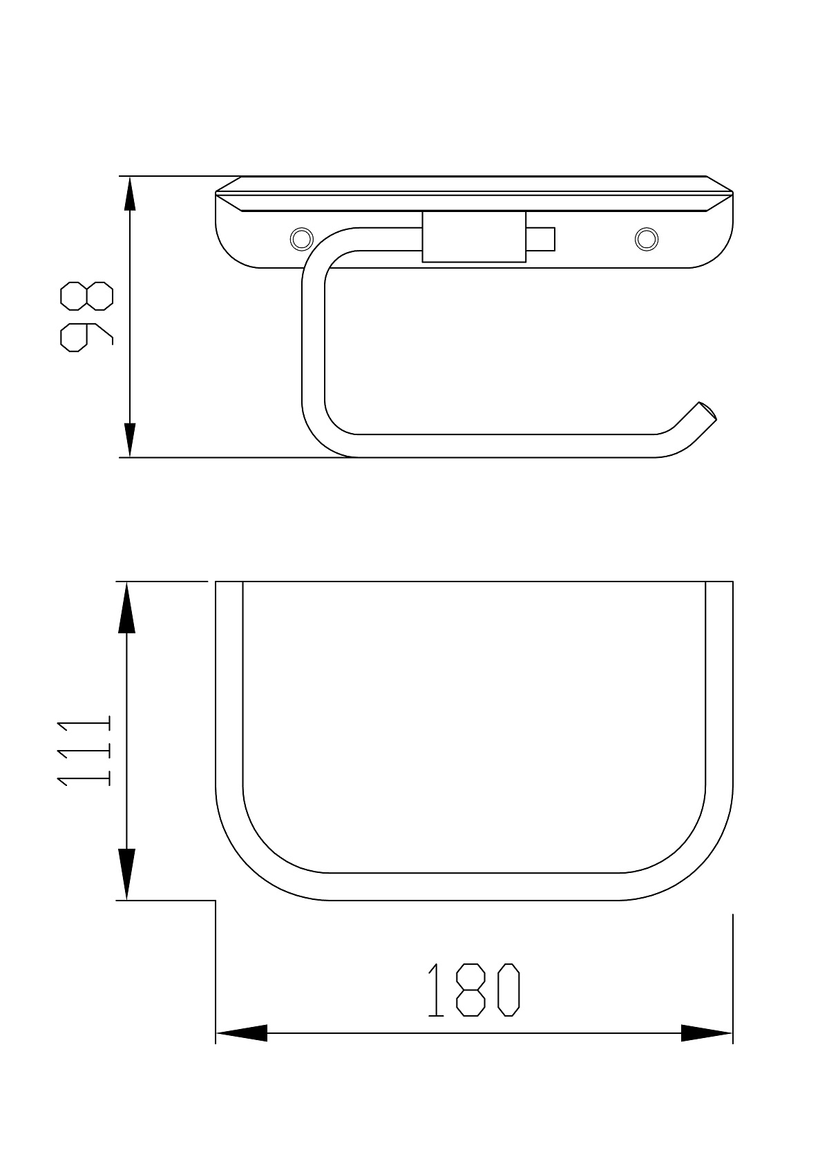 Приобрести cezares держатель для туалетной бумаги liner с полкой, оружейная сталь liner-phm-gm