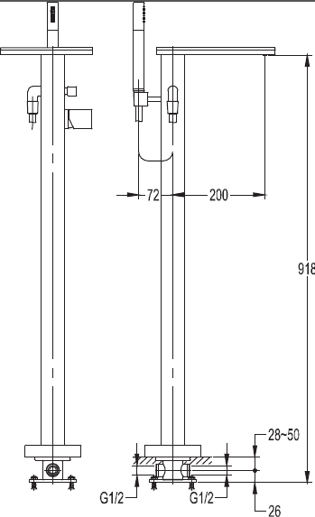 Приобрести cezares смеситель для ванны cascado напольный, хром cascado-f-vdp-01