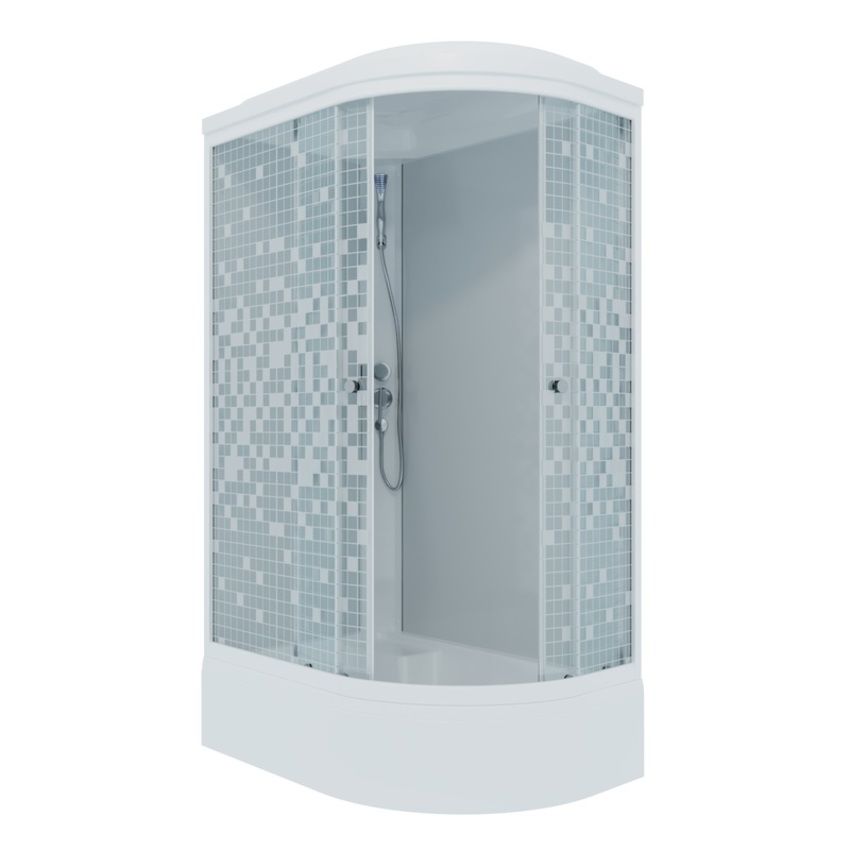 Приобрести тритон душевая кабина коралл а 120х80 см, белая, узор, левая щ0000038532