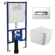 LORANTO Инсталляция с кнопкой Line хром глянец + унитаз ANTE с сиденьем микролифт (4501+7322+CS-2216HM)