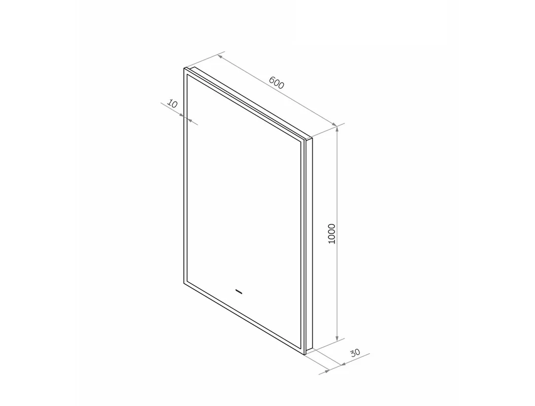 Приобрести continent зеркало с подсветкой amer 60х100 см, черное