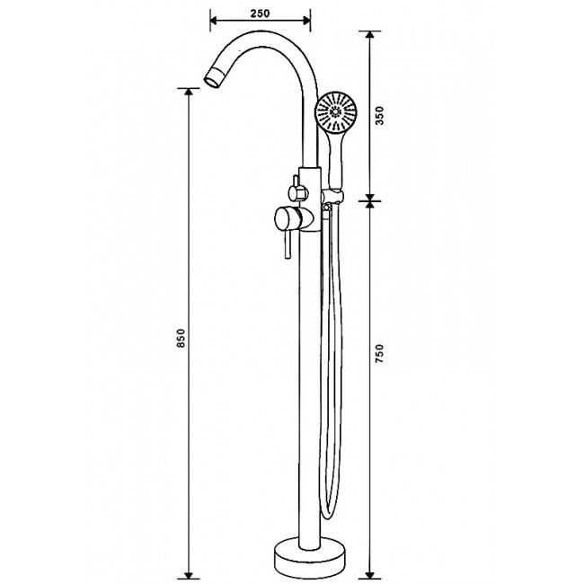 Приобрести gappo смеситель для ванны g3098 напольный. хром 92038