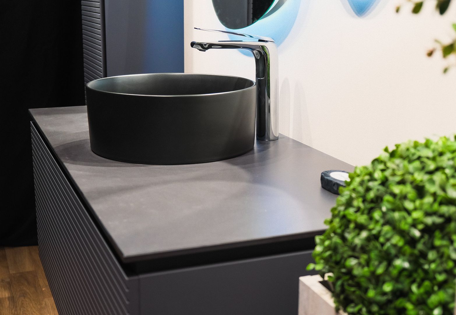 Приобрести jorno тумба подвесная stone 80 см со столешницей, антрацит