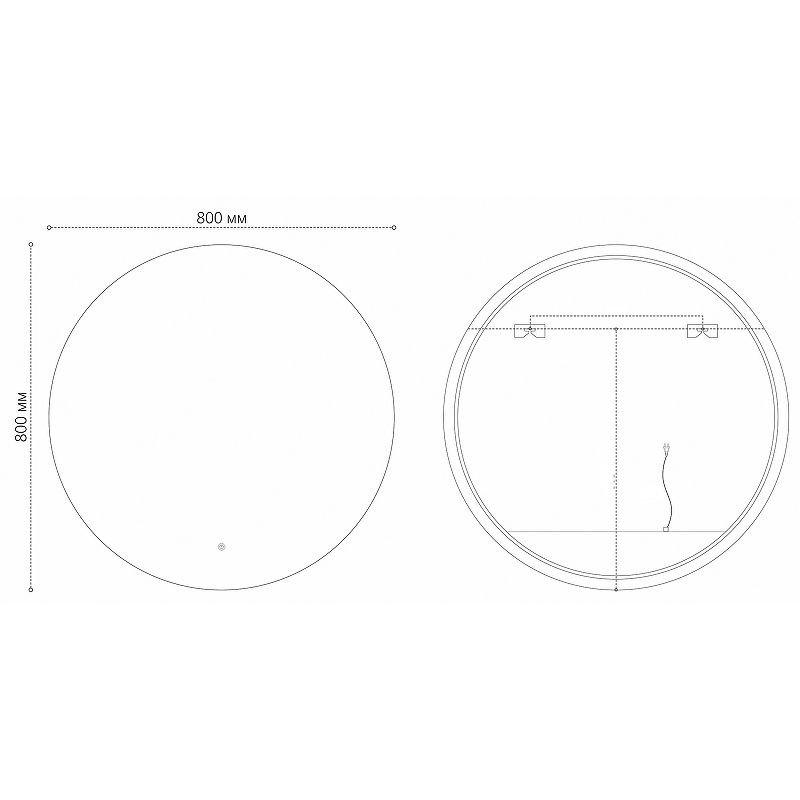 Приобрести grossman зеркало с подсветкой cosmo норма 70х70 см, белое 197070