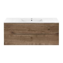 Vincea Тумба подвесная Mia 120 см, дуб винтаж с белой раковиной VMC-2MC120VO;VBS-13120